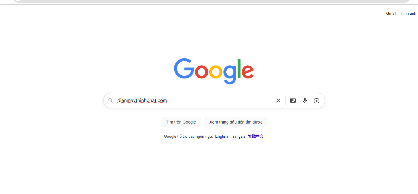 Vào Google để truy cập website 