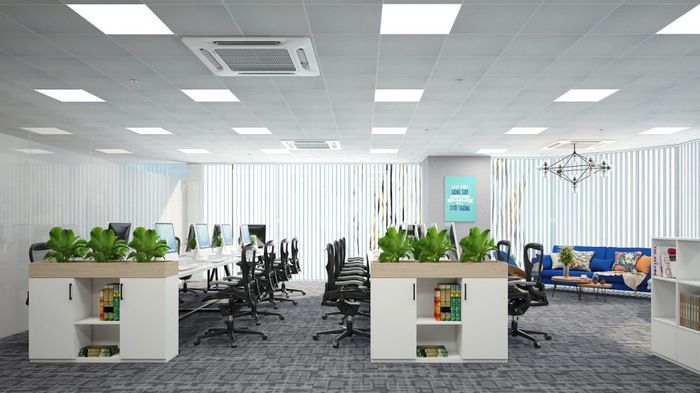 Điều hòa văn phòng có thể lắp đặt kiểu dáng âm trần cassette